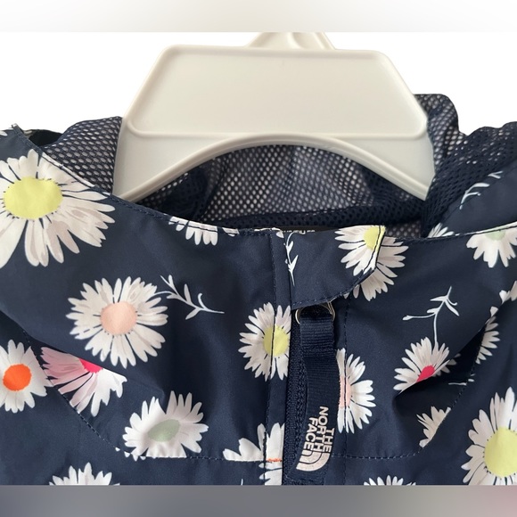 The North Face Girls' Waterproof Hooded Rain Jacket, Blue/Flowers, Large (14/16) - Picture 9 of 12